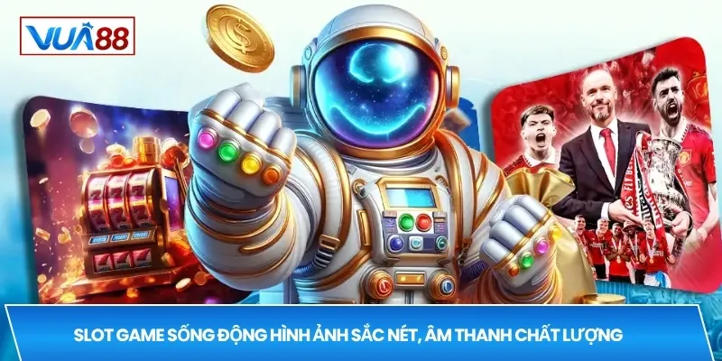 Slot game sống động hình ảnh sắc nét, âm thanh chất lượng